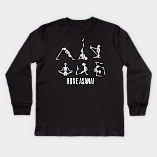 Bone Asana Kids Long Sleeve T-Shirt